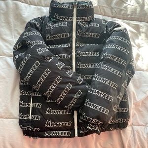 100% Feather Down Monogramed Moncler Kids Coat